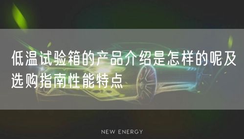 低温试验箱的产品介绍是怎样的呢及选购指南性能特点(图1)