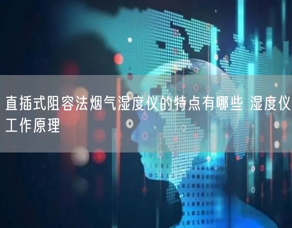 直插式阻容法烟气湿度仪的特点有哪些 湿度仪工作原理(图1)