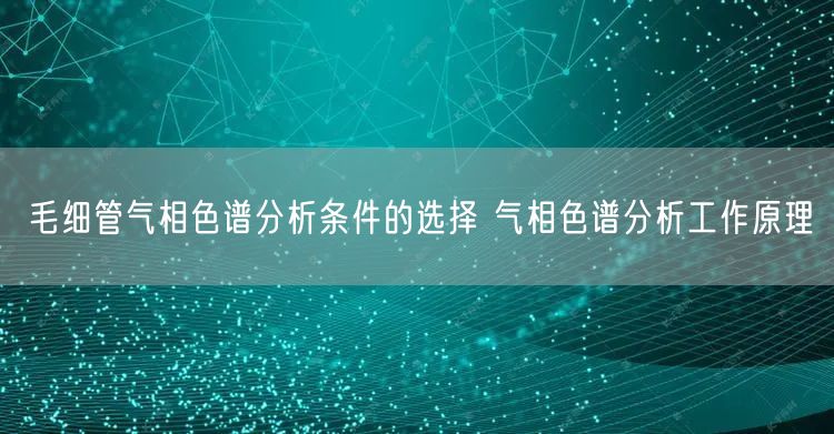 毛细管气相色谱分析条件的选择 气相色谱分析工作原理(图1)