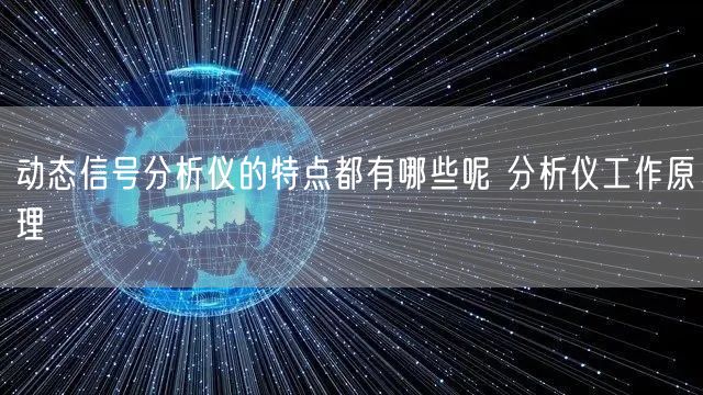 动态信号分析仪的特点都有哪些呢 分析仪工作原理(图1)