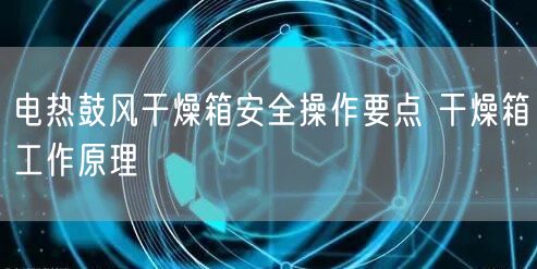 电热鼓风干燥箱安全操作要点 干燥箱工作原理(图1)