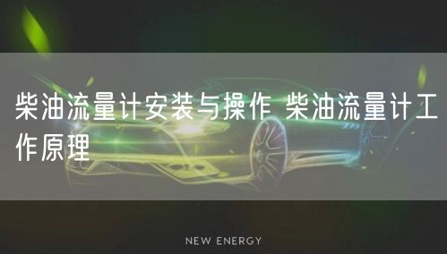柴油流量计安装与操作 柴油流量计工作原理(图1)