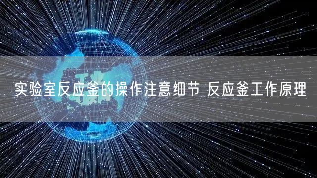 实验室反应釜的操作注意细节 反应釜工作原理(图1)
