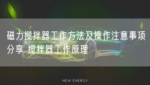 磁力搅拌器工作方法及操作注意事项分享 搅拌器工作原理(图1)