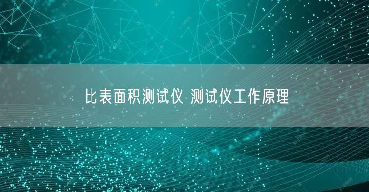 比表面积测试仪 测试仪工作原理(图1)