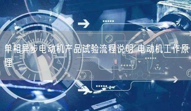 单相异步电动机产品试验流程说明 电动机工作原理(图1)