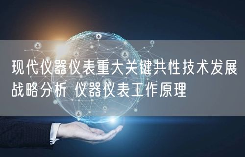 现代仪器仪表重大关键共性技术发展战略分析 仪器仪表工作原理(图1)