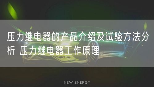 压力继电器的产品介绍及试验方法分析 压力继电器工作原理(图1)