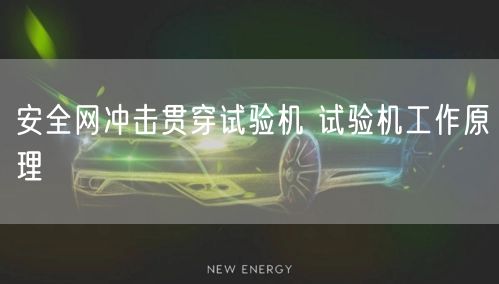 安全网冲击贯穿试验机 试验机工作原理(图1)