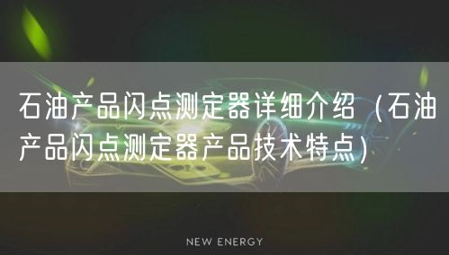 石油产品闪点测定器详细介绍（石油产品闪点测定器产品技术特点）(图1)
