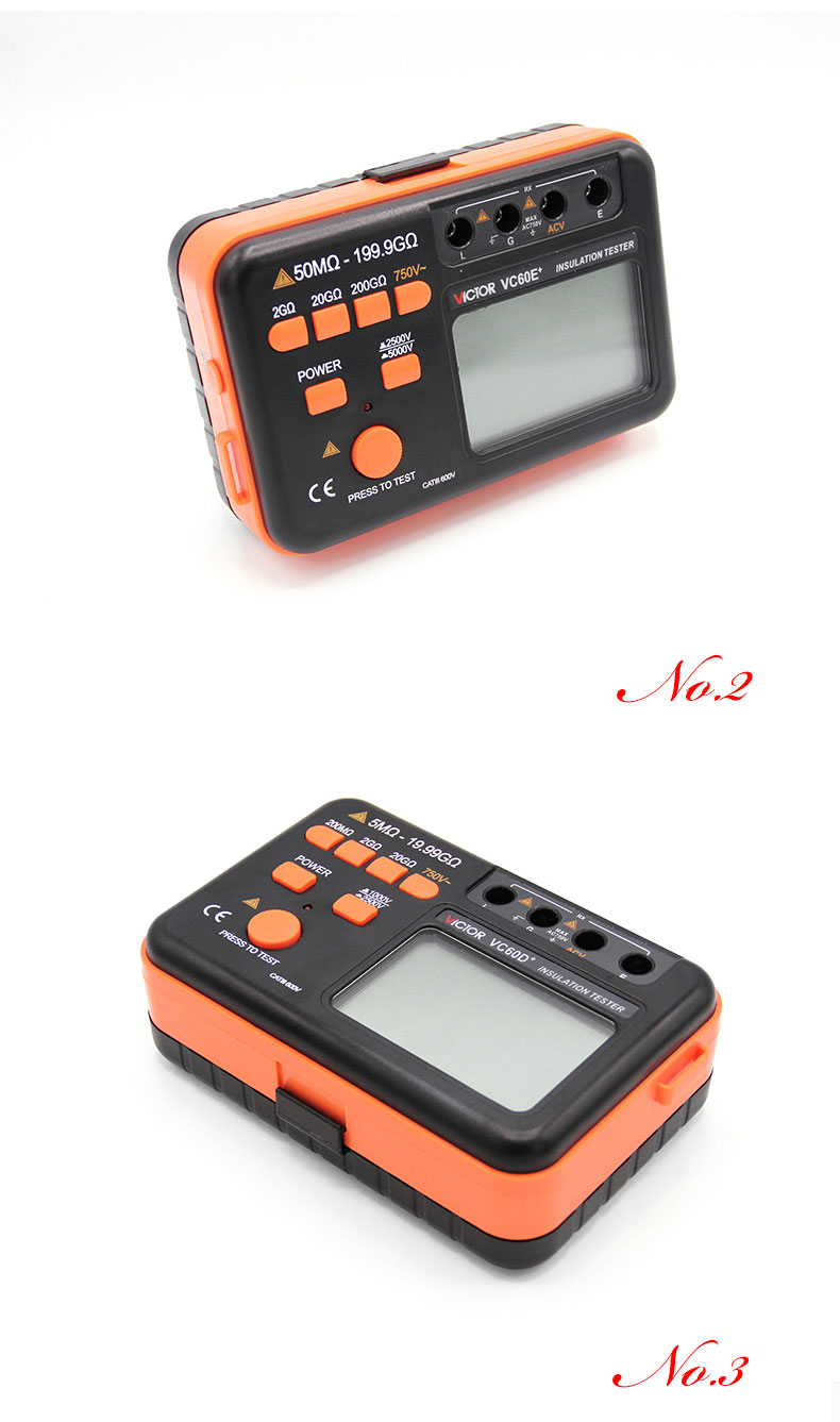 VC60B+ 绝缘电阻测试仪介绍(VC60B+ 绝缘电阻测试仪产品详情)(图4)