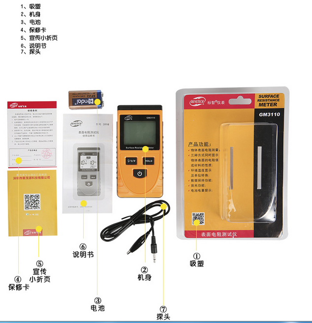 GM3110 表面电阻测试仪介绍(GM3110 表面电阻测试仪产品详情)(图3)