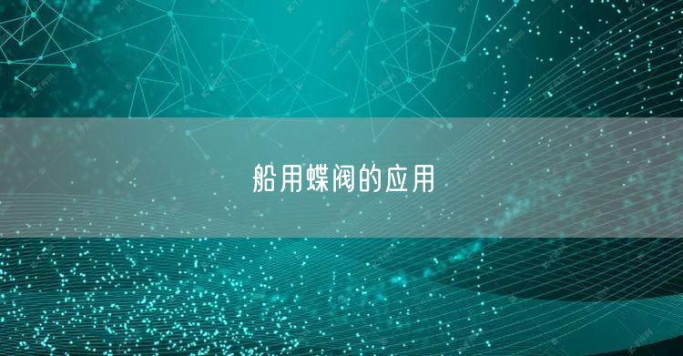 船用蝶阀的应用(图1)