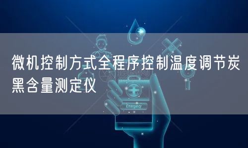 微机控制方式全程序控制温度调节炭黑含量测定仪(图1)